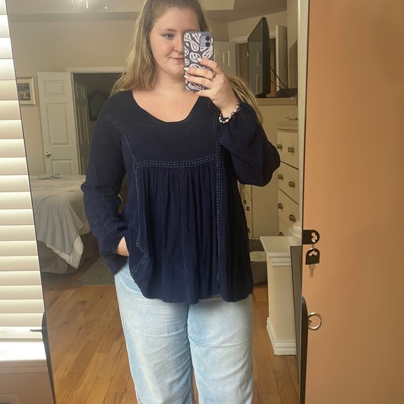 Navy Tunic Top - Picture 1 of 1